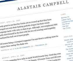 Not Alastair Campbell's blog