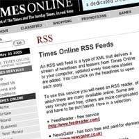 Times Online launches RSS feeds