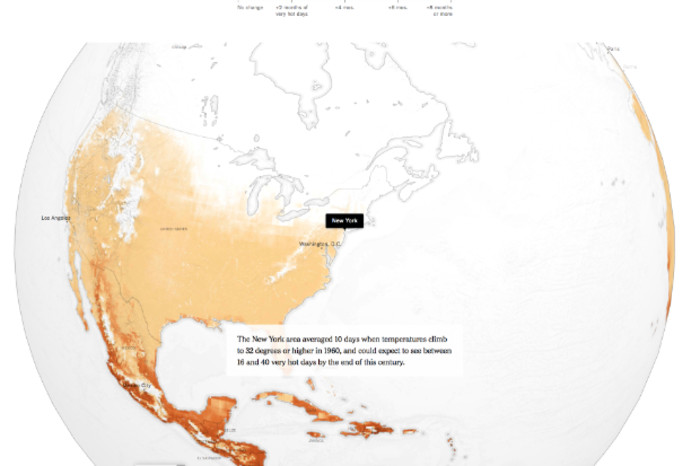 Nyt Climate Change Map Nyt Uses Data Visualisation To Bring Climate Change Home. Literally. |  Media News