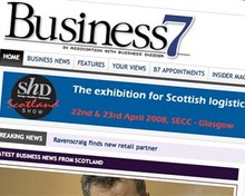 Screenshot of Business7 website