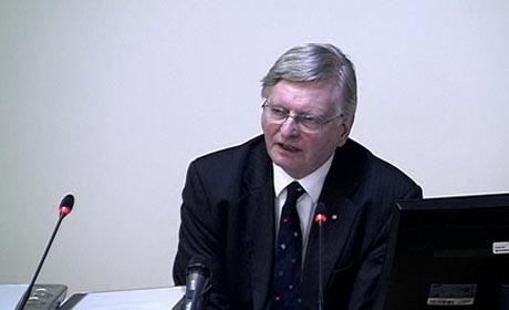 Francis Aldhouse appearing before Leveson Inquiry