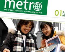 Screenshot of Metro International website